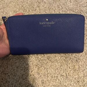 Kate Spade Royal Blue Zip Wallet